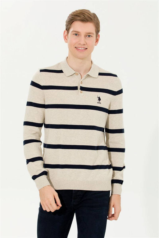 Мужской свитер из трикотажа Stone Melange - U.s. polo assn фото 7