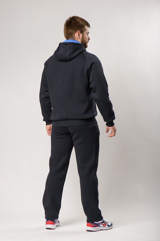 Спортивный костюм М-1628: Футер 3-х ниточный Тёмно-синий / Электрик - Relay фото 4