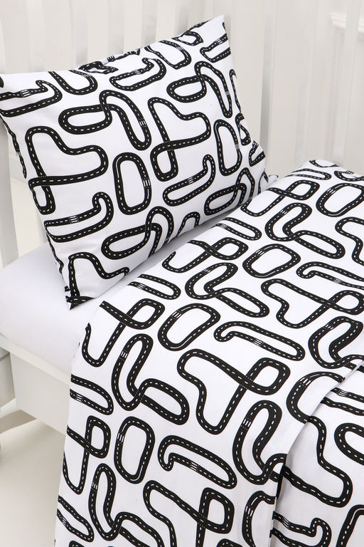 КПБ с простыней на резинке арт. КПБ-ПР/дорога