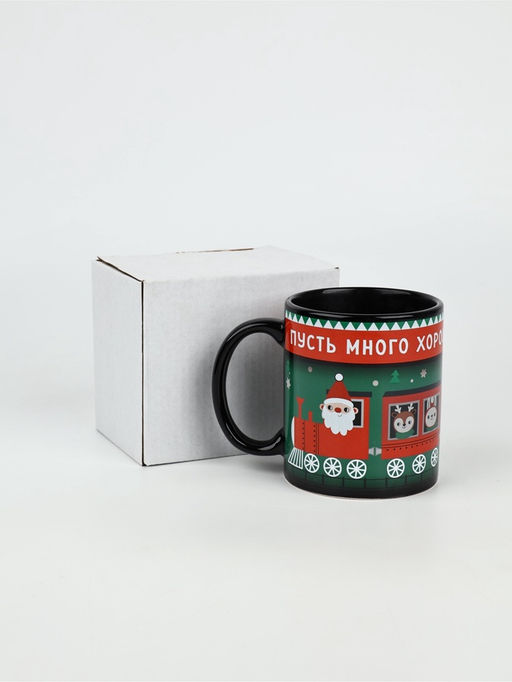 Кружка-хамелеон керамическая, новогодняя Много хорошего, 350 мл