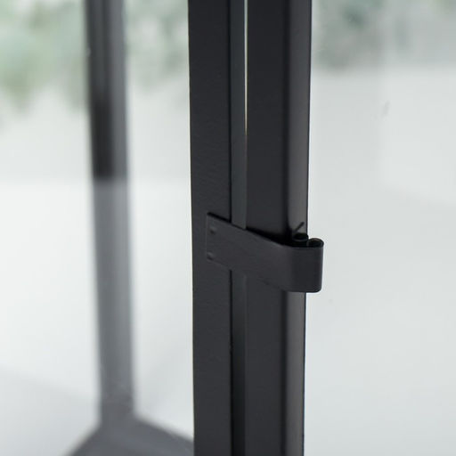 Набор подсвечников на 1 свечу «Фонарь - минимализм», 3 шт. чёрный, 18×18×50 см; 14×14×39 см; 10×10×25 см