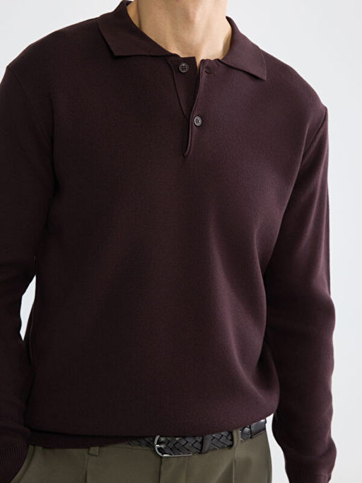 Polo Yaka Erkek Triko Kazak