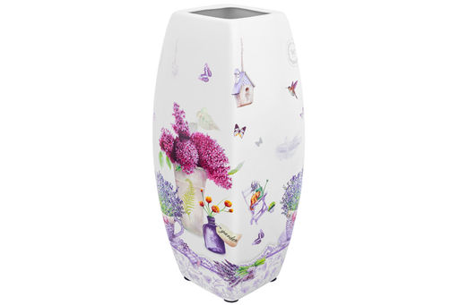 Ваза 3,15 л 12,5*12,5*30 см Лаванда квадрат, NEW BONE CHINA - Elan gallery фото 4