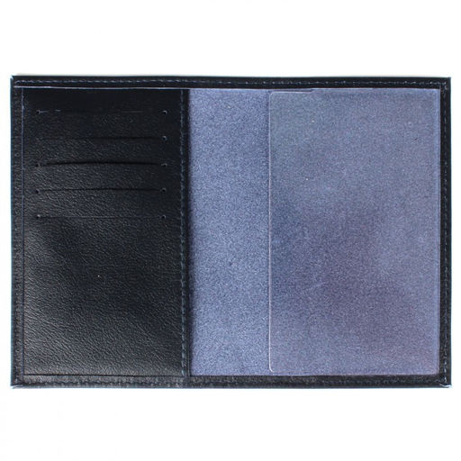 Обложка для паспорта Croco-П-405 (5 кред карт) натуральная кожа синий орфей (151) 213721  фото 2