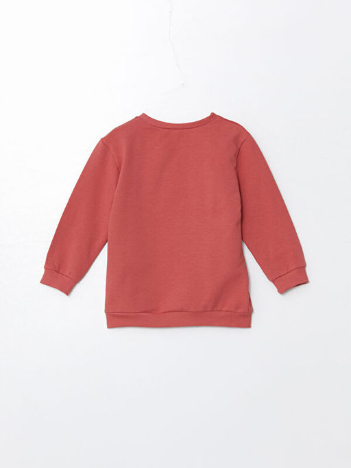 Bisiklet Yaka Uzun Kollu Bask?l? K?z Bebek Sweatshirt - Waikiki фото 3