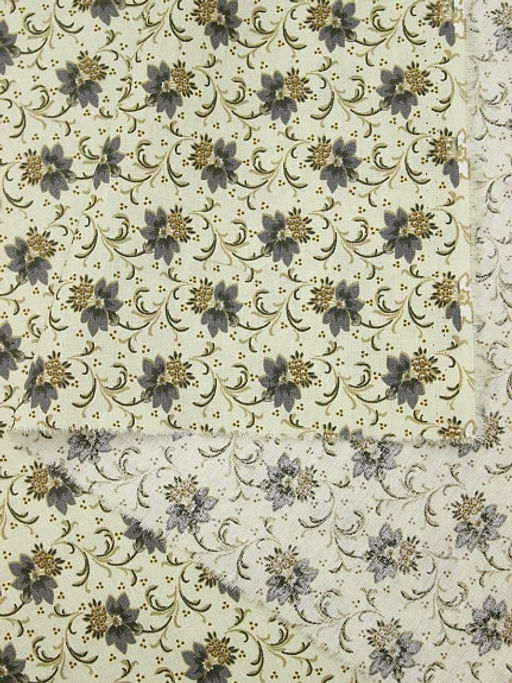 Импорт. хлопок Андромеда (серые цветы), ш.1.45м, хлопок-100%, 105гр/м.кв - Купава фото 5