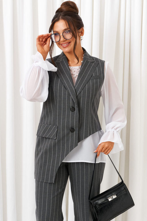 Костюм Beautiful Free 6422 полоска серая