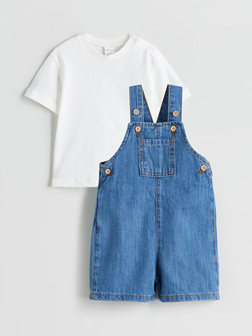 Basic Erkek Bebek Ti??rt ve Jean Salopet 2li