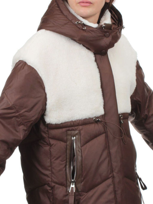 350-X47 BROWN Куртка зимняя женская (200 гр. холлофайбер) - Fashion фото 3