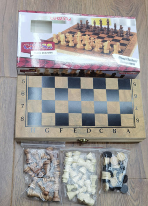 Игра настольная 3 в 1: нарды, шахматы, шашки 29х29 / S3029 /уп 60/ - ГалеонТрейд фото 8