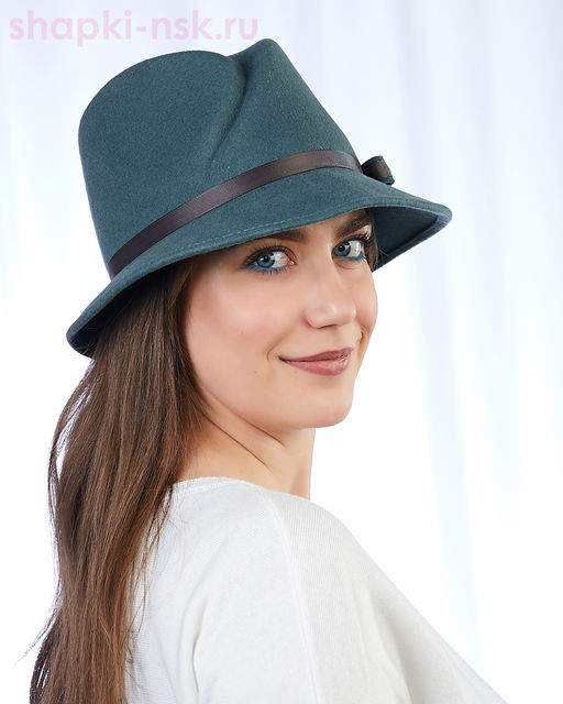 Диагональ Лента шерсть Шляпа женская