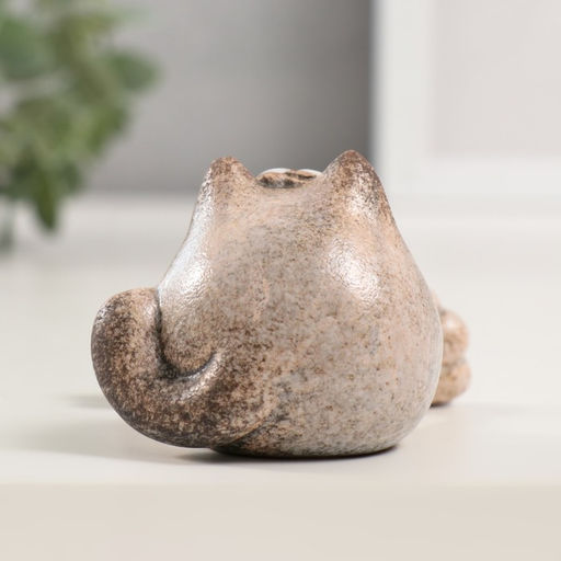 Сувенир керамика "Круглая кошечка с висячими лапками" 4,9х4,8х5,3 см