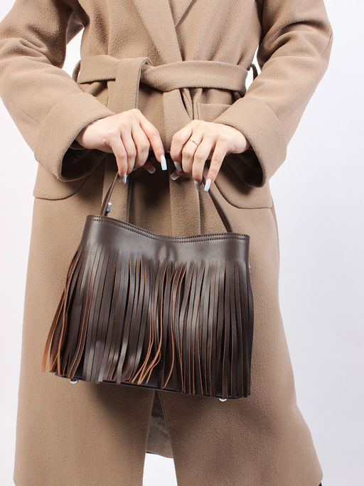 LACCOMA сумка Y2385-1-коричневый натуральная кожа хлопок