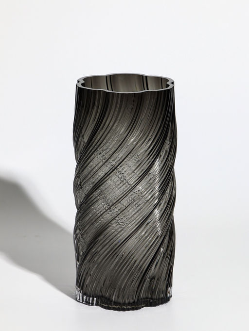 Ваза «Бриджит», 24×11 см, стекло, серая