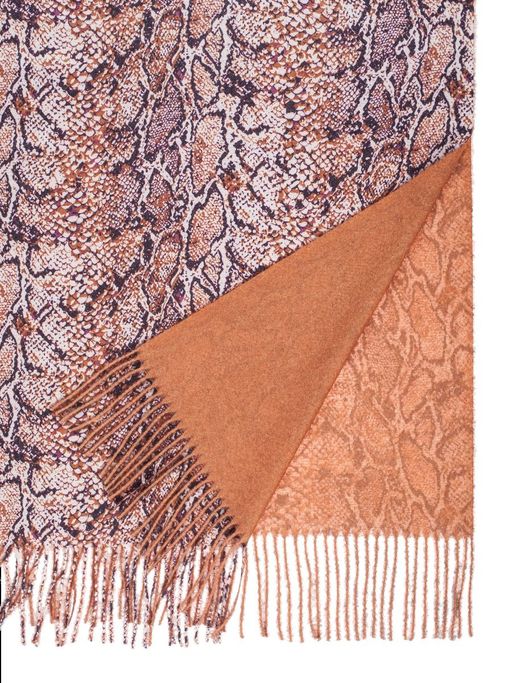 Палантин из полиэсетра и вискозы с бахромой - Модные истории фото 3