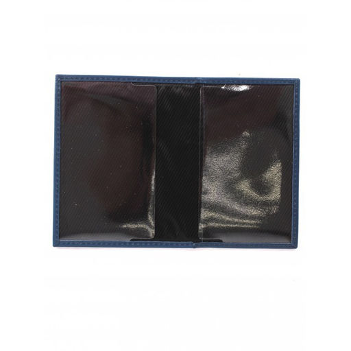 Обложка для паспорта Croco-П-406 натуральная кожа синий бергамо (47) 264825  фото 2