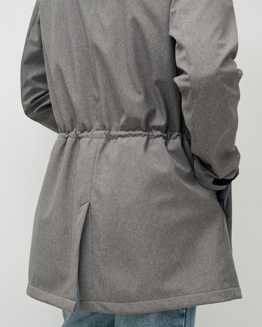 Парка спортивная мужская с капюшоном softshell серого цвета 9565Sr - Mtforce фото 21