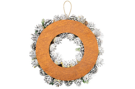 Новогоднее украшение венок 34*34*8 см Снежный лес, большой круг - Elan gallery фото 5