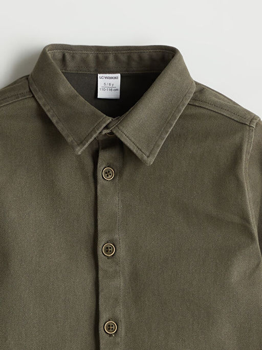 Basic Uzun Kollu Erkek ?ocuk G?mlek