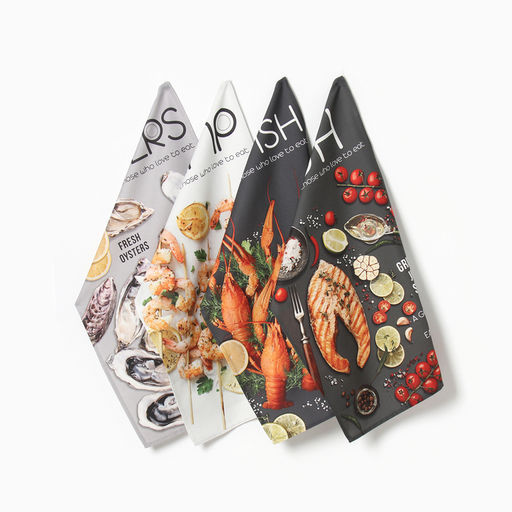 Набор полотенец Этель Fish dish 4 шт, 100% хлопок  фото 11