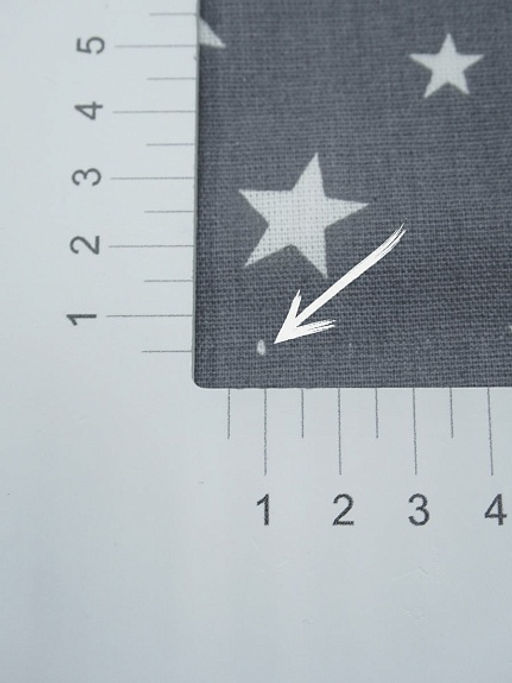 Бязь Звездное монако цв.графитово-серый, ш.2.2м, хлопок-100%, 110гр/м.кв - Купава фото 6