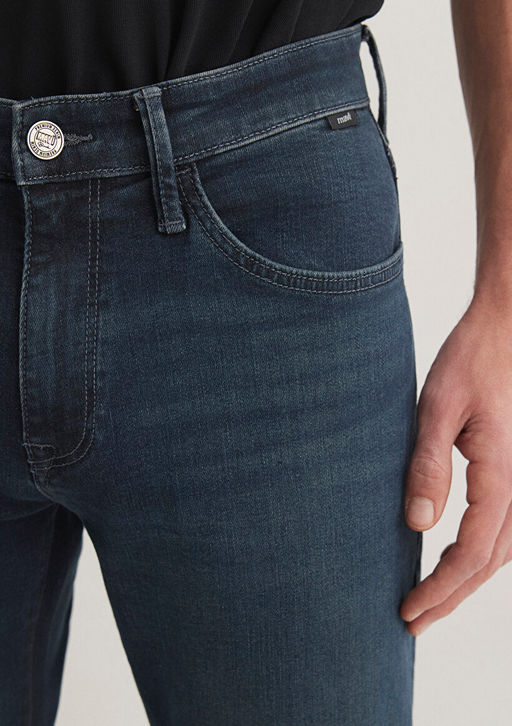 Marcus Lux Black Puslu Koyu Mavi Jean Pantolon  фото 6