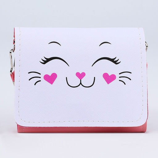 Сумка детская Кошечка на клапане, цвет розовый - NAZAMOK KIDS фото 4