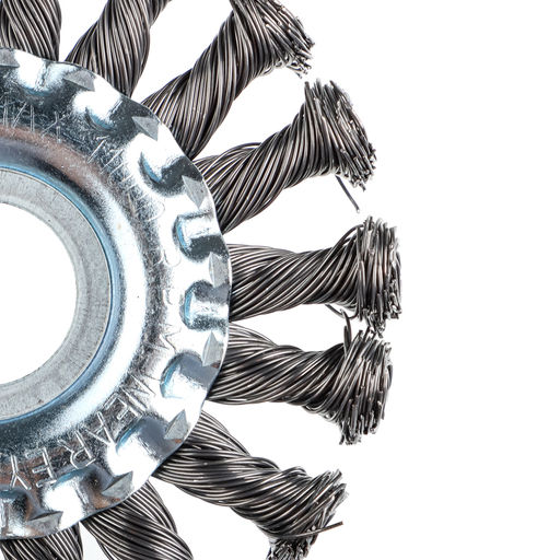 Щетка для болгарки плоская "ЕРМАК" d22х100мм (круч.проволока)