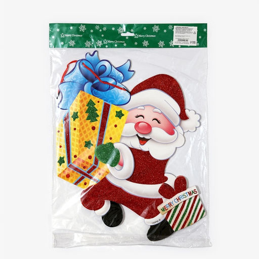 Новогоднее украшение настенное Дед мороз с подарком, подвеска, 42,5х32 см - Simaland фото 6