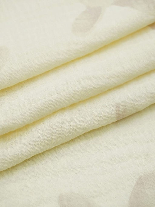 Муслин двухслойный с эф.жатости Зайчонок цв.сливочный, ш.1.35м, хл-100%, 120гр/м.кв - Купава фото 5