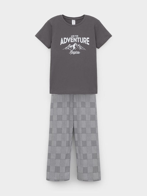 К 1599/железо,костюмная клетка пижама для мал