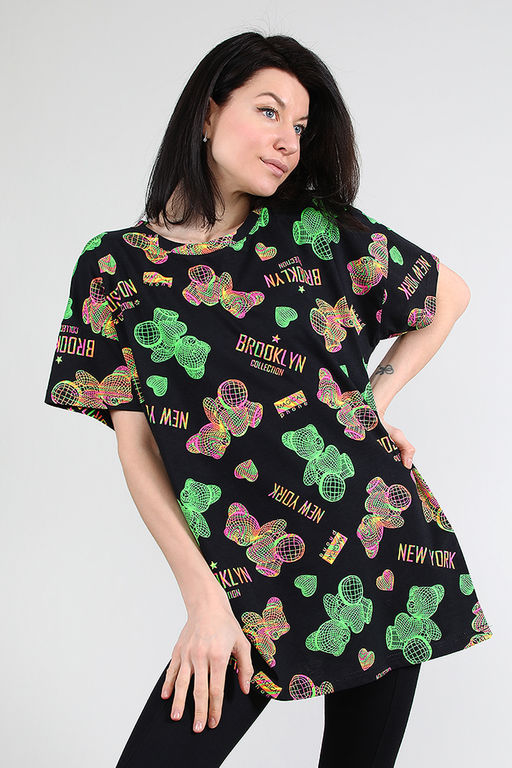 Футболка Berchelli 88061 из хлопка оверсайз  фото 8