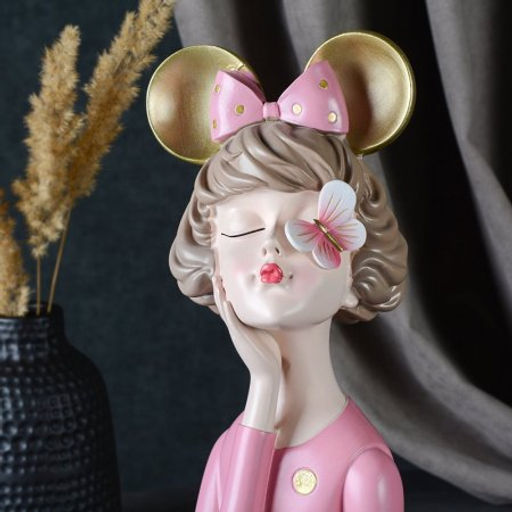 Статуэтка декоративная Девушка с бабочкой в розовом 32 см / SNA-10 /уп 12/ - Галеонтрейд фото 3