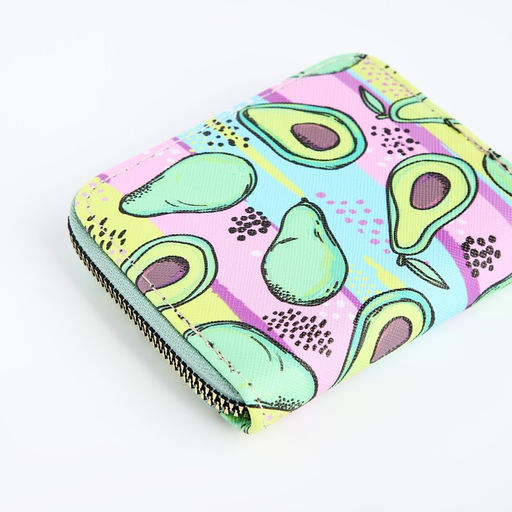 Кошелёк на молнии, цвет зелёный/разноцветный - Simaland фото 2