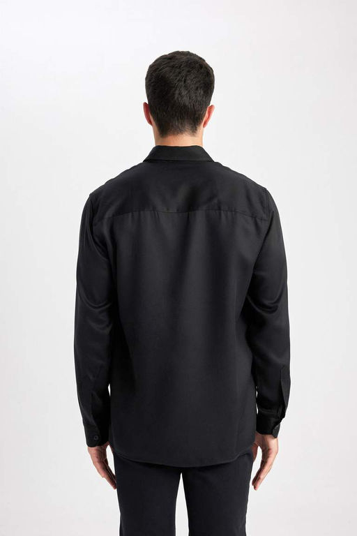 Рубашка стандартного кроя с длинным рукавом - Defacto фото 9