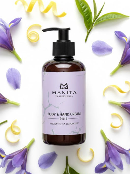 Manita Professional Парфюмированный крем для рук и тела / Iris, White Tea, Lemon Zest, 300 мл  фото 4