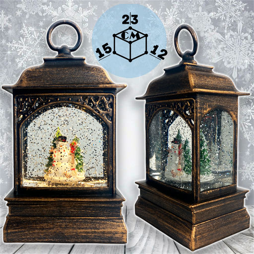 Декоративный музыкальный фонарь СНЕГОВИК - Family фото 2