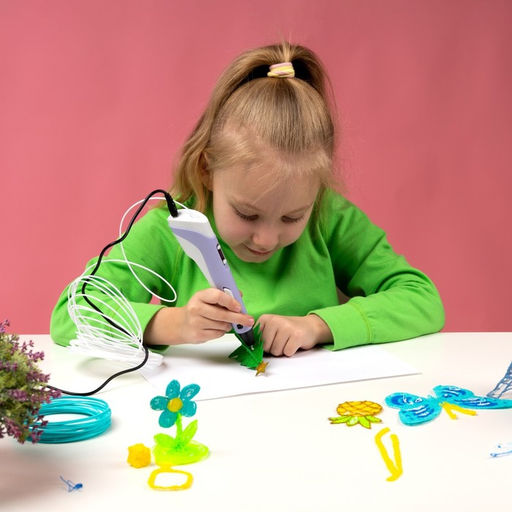 3D ручка Luazon, дисплей, работа с ABS и PLA, пластик в комплекте, фиолетовая - Luazon home фото 6