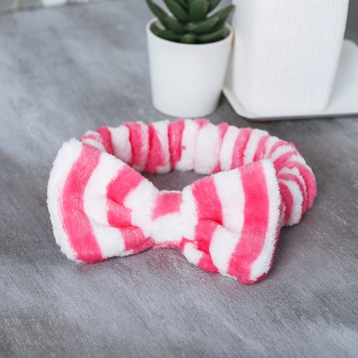 Набор: повязка для головы и роликовый массажёр «Мрр», розовый, 19 х 8,5 см