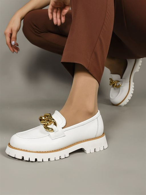 Лоферы женские/ Броги K-S-2281-1 White - Piniolo фото 4