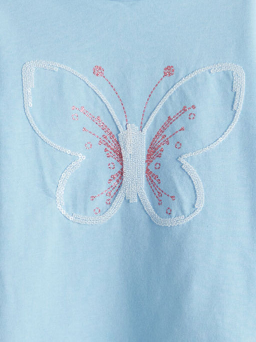 Bisiklet Yaka Nak??l? K?z ?ocuk Ti??rt