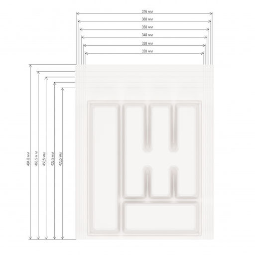 Лоток для столовых приборов "Универсал" (белый) М8534