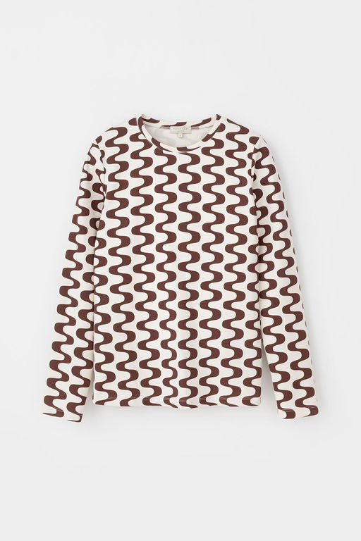 ЕВТ 3253/топленое молоко,волна джемпер жен