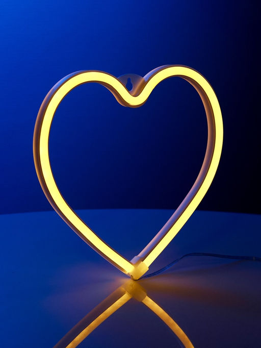 Неоновая вывеска Сердце 20?20 см, батарейки ААх3 (не в комплекте), USB, свечение тёплое белое - Luazon lighting фото 5
