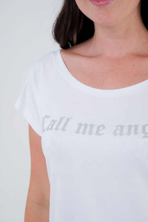 Футболка женская из вискозы Лирика белый Call me angel - Амадэль фото 4