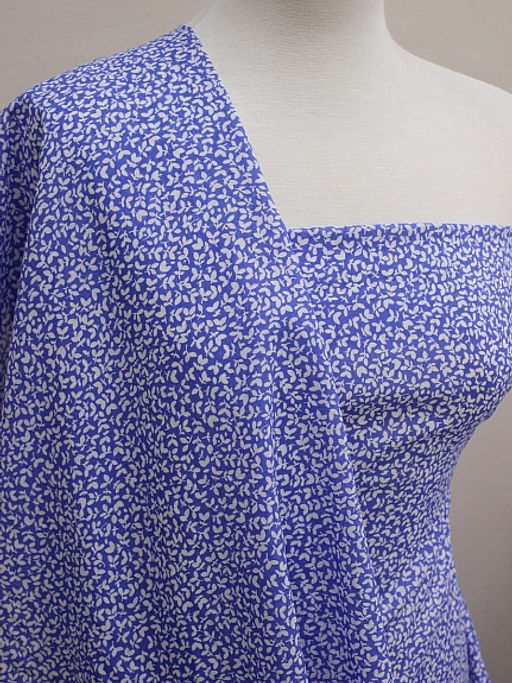 Вискоза с хлопком Ветерок на васильково-фиолетовом, ш.1.44м, хлопок-70%, вискоза-30%, 90гр/м.кв - Купава фото 2