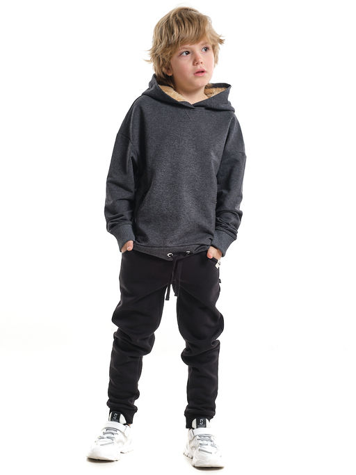 Толстовка для мальчика UD 7726 черный меланж - Mini maxi фото 3