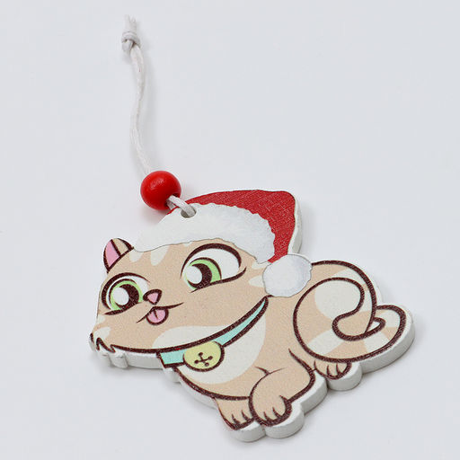 Елочные игрушки в деревянной подарочной упаковке 12 шт., 13×13×2 см