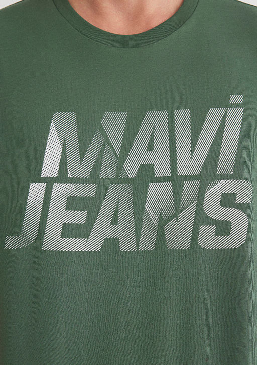 Mavi Jeans Bask?l? Ye?il Ti??rt фото 7