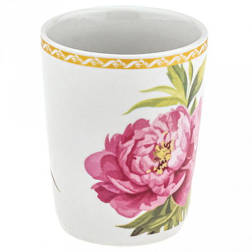 Кружка фарфоровая Пионы 350мл, д8см, h10см, форма Конус (Россия) - Домашняя мода фото 5